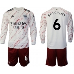 Men 2020-2021 club Arsenal away long sleeve 6 white Soccer Jerseys