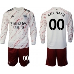 Men 2020-2021 club Arsenal away long sleeve customized white Soccer Jerseys