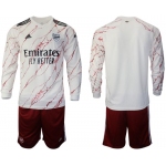 Men 2020-2021 club Arsenal away long sleeve white Soccer Jerseys