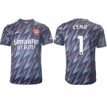 Men 2021-2022 Club Arsenal Second away aaa version blue 1 Soccer Jersey