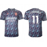 Men 2021-2022 Club Arsenal Second away aaa version blue 11 Soccer Jersey