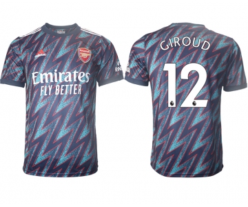 Men 2021-2022 Club Arsenal Second away aaa version blue 12 Soccer Jersey