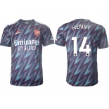 Men 2021-2022 Club Arsenal Second away aaa version blue 14 Soccer Jerseys