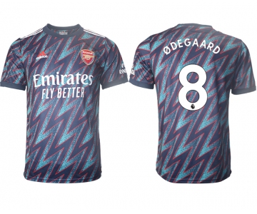 Men 2021-2022 Club Arsenal Second away aaa version blue 8 Soccer Jersey