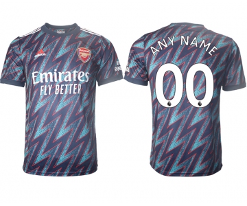 Men 2021-2022 Club Arsenal Second away aaa version blue customized Soccer Jersey