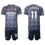 Men 2021-2022 Club Arsenal away blue 11 Soccer Jersey