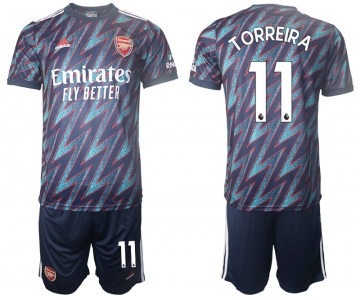 Men 2021-2022 Club Arsenal away blue 11 Soccer Jersey