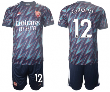 Men 2021-2022 Club Arsenal away blue 12 Soccer Jersey