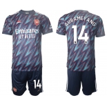 Men 2021-2022 Club Arsenal away blue 14 Soccer Jersey