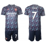 Men 2021-2022 Club Arsenal away blue 7 Soccer Jersey