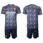 Men 2021-2022 Club Arsenal away blue blank Soccer Jersey