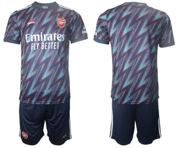 Men 2021-2022 Club Arsenal away blue blank Soccer Jersey