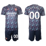 Men 2021-2022 Club Arsenal away blue customized Soccer Jersey