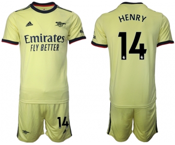 Men 2021-2022 Club Arsenal away yellow 14 Soccer Jersey