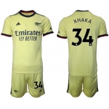 Men 2021-2022 Club Arsenal away yellow 34 Soccer Jersey