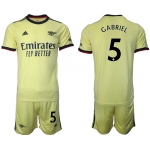 Men 2021-2022 Club Arsenal away yellow 5 Soccer Jersey