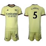 Men 2021-2022 Club Arsenal away yellow 5 Soccer Jersey