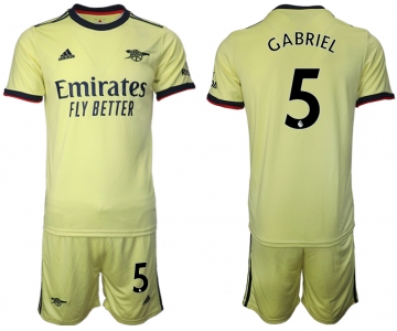 Men 2021-2022 Club Arsenal away yellow 5 Soccer Jersey