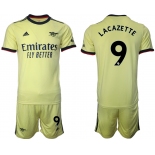 Men 2021-2022 Club Arsenal away yellow 9 Soccer Jersey