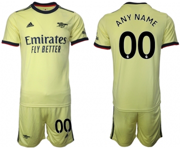 Men 2021-2022 Club Arsenal away yellow customized Soccer Jersey