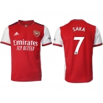 Men 2021-2022 Club Arsenal home aaa version red 7 Soccer Jersey