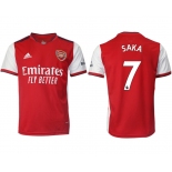 Men 2021-2022 Club Arsenal home aaa version red 7 Soccer Jersey