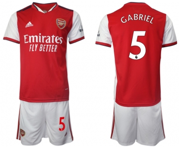 Men 2021-2022 Club Arsenal home red 5 Soccer Jersey