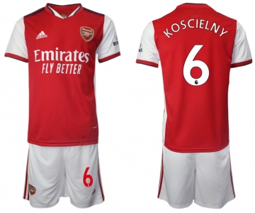 Men 2021-2022 Club Arsenal home red 6 Soccer Jersey