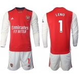 Men 2021-2022 Club Arsenal home red Long Sleeve 1 Soccer Jersey