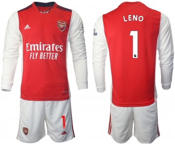 Men 2021-2022 Club Arsenal home red Long Sleeve 1 Soccer Jersey