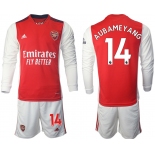 Men 2021-2022 Club Arsenal home red Long Sleeve 14 Soccer Jersey