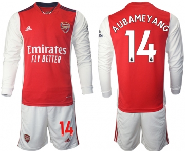 Men 2021-2022 Club Arsenal home red Long Sleeve 14 Soccer Jersey