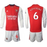 Men 2021-2022 Club Arsenal home red Long Sleeve 6 Soccer Jersey