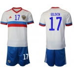 Men 2020-2021 European Cup Russia away white 17 Adidas Soccer Jersey