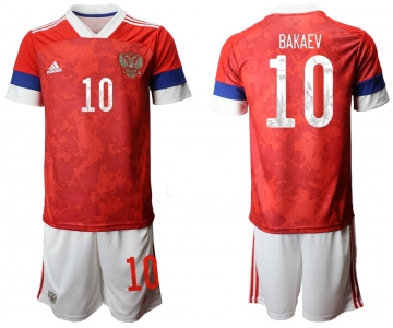 Men 2021 European Cup Russia red home 10 Soccer Jerseys