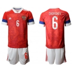 Men 2021 European Cup Russia red home 6 Soccer Jerseys