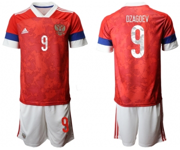 Men 2021 European Cup Russia red home 9 Soccer Jerseys