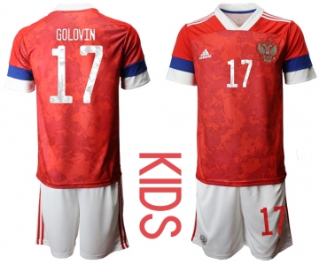 Youth 2021 European Cup Russia red home 17 Soccer Jerseys