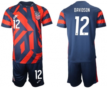 Men 2020-2021 National team United States away 12 blue Nike Soccer Jerseys