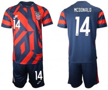 Men 2020-2021 National team United States away 14 blue Nike Soccer Jersey