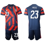 Men 2020-2021 National team United States away 23 blue Nike Soccer Jersey