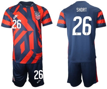 Men 2020-2021 National team United States away 26 blue Nike Soccer Jersey