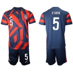 Men 2020-2021 National team United States away 5 blue Nike Soccer Jersey