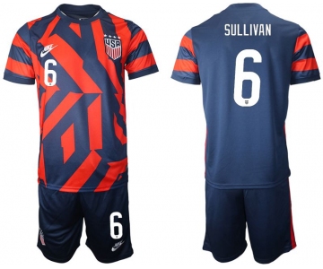 Men 2020-2021 National team United States away 6 blue Nike Soccer Jersey