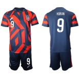 Men 2020-2021 National team United States away 9 blue Nike Soccer Jersey