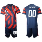 Men 2020-2021 National team United States away customized blue Nike Soccer Jersey