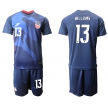 Men 2020-2021 Season National team United States away blue 13 Soccer Jersey1