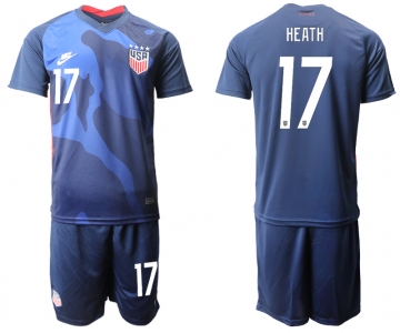 Men 2020-2021 Season National team United States away blue 17 Soccer Jersey