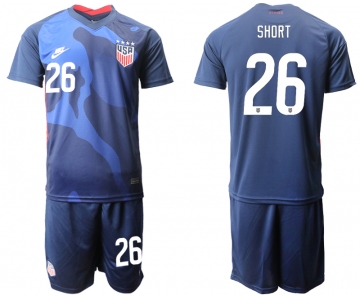 Men 2020-2021 Season National team United States away blue 26 Soccer Jersey