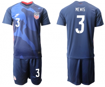 Men 2020-2021 Season National team United States away blue 3 Soccer Jersey